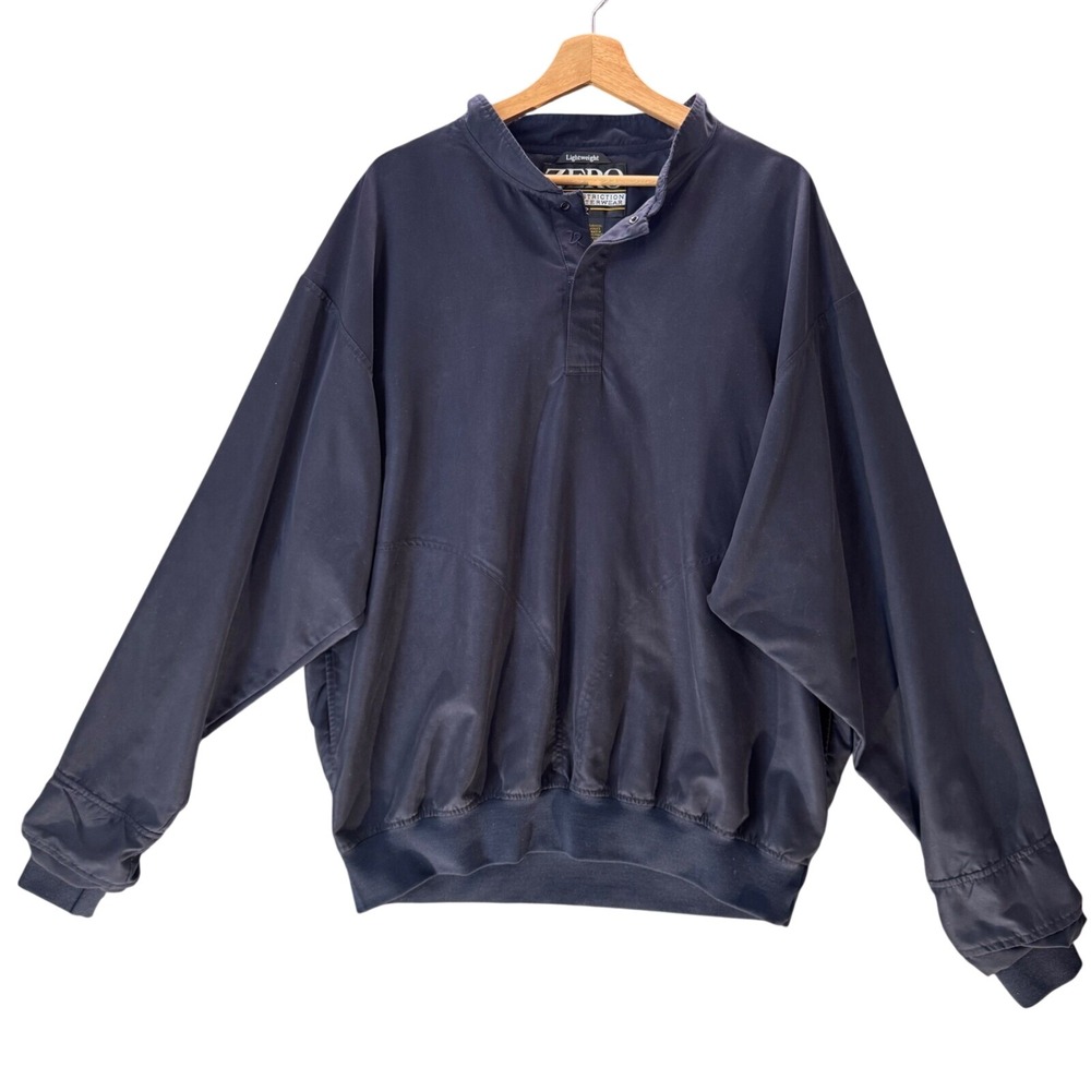 Zero‎ Restriction Pullover Jacket Mens L Y2K Lightweight Windbreaker Golf